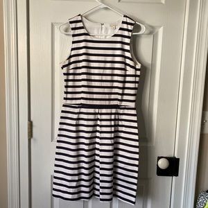 Striped A Lime Dress with Pockets